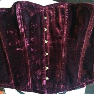 Burgundy Overbust corset